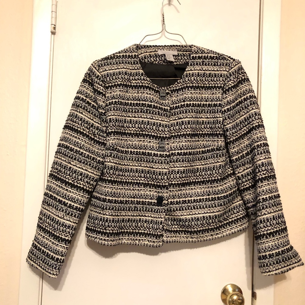 H&M Black White and Gold Jacket